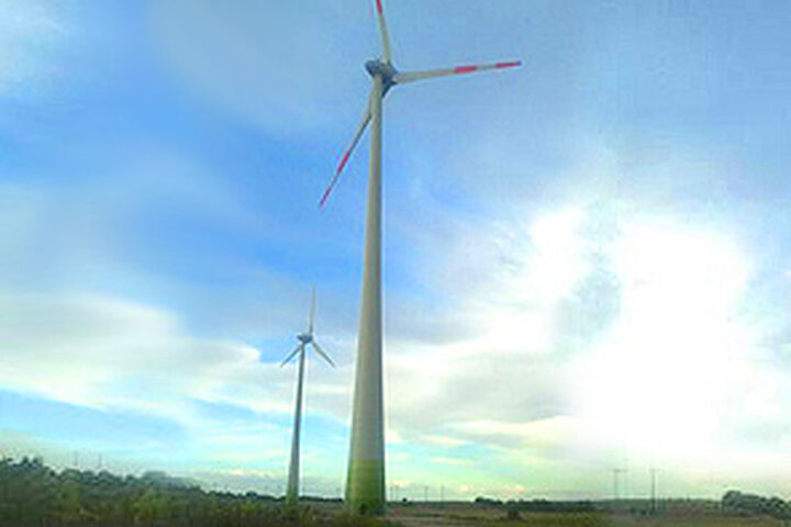 Windenergieanlagen des Projekts Hamwiede
